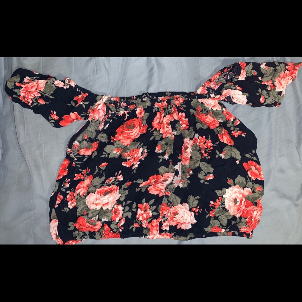 Abercrombie Floral Off the Shoulder Top
